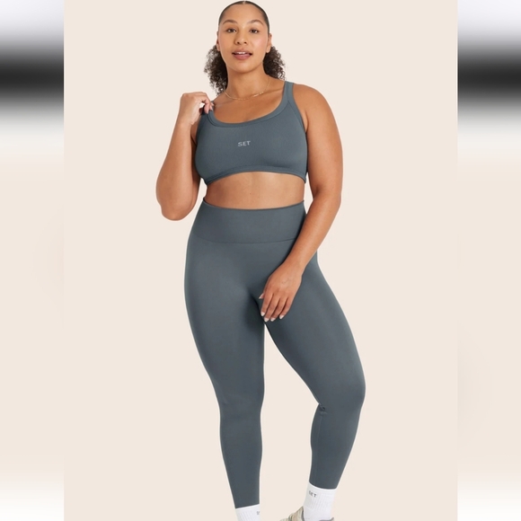 SET ACTIVE Sculptflex Power legging in Slate green. Size XS - Picture 1 of 11